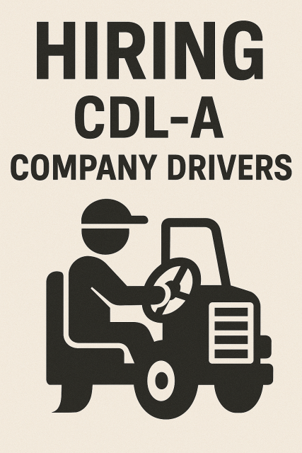 Hiring CDL-A Company Drivers — Midwest regional