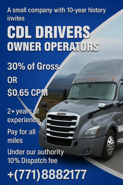Dispatch service for OWNER OPERATORS