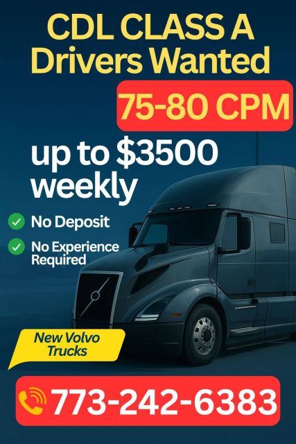 We're looking for Class A CDL drivers