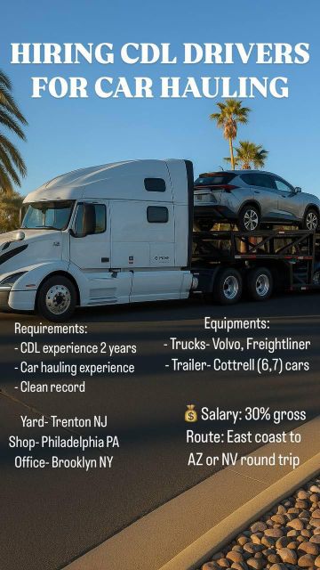 HIRING CDL DRIVERS FOR CAR HAULING